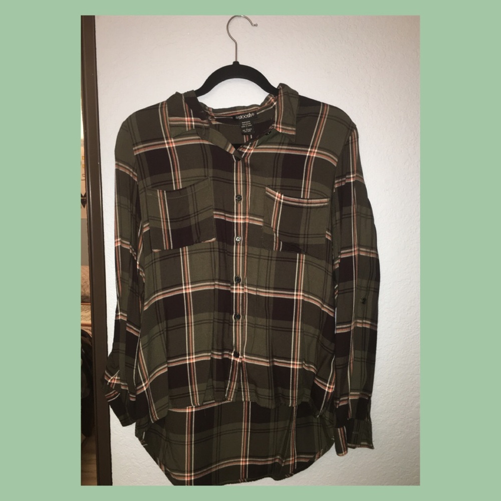Green plaid flannel